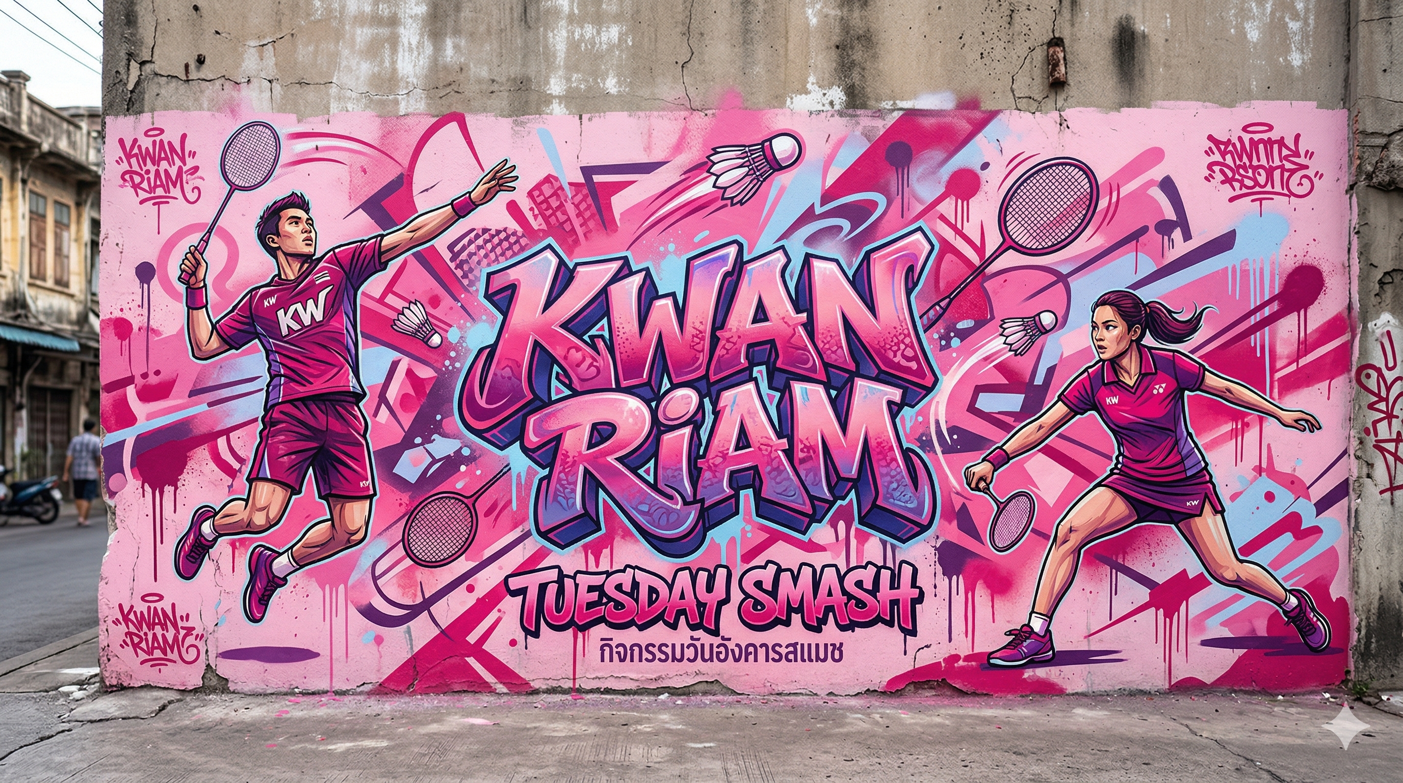 อังคารเบิกบาน หวดแบดให้สะท้าน @ Tai-Shan