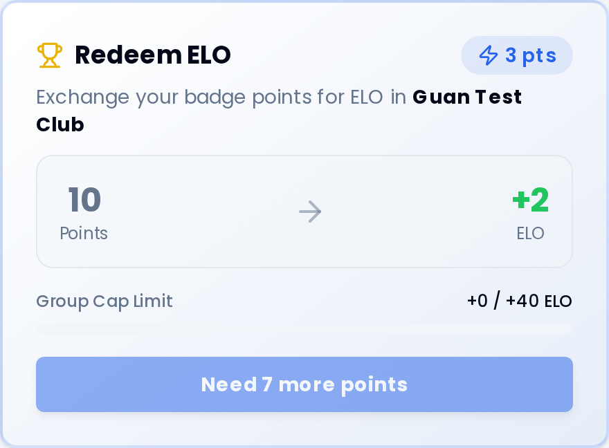 สถานะแต้มไม่พอสำหรับแลก ELO